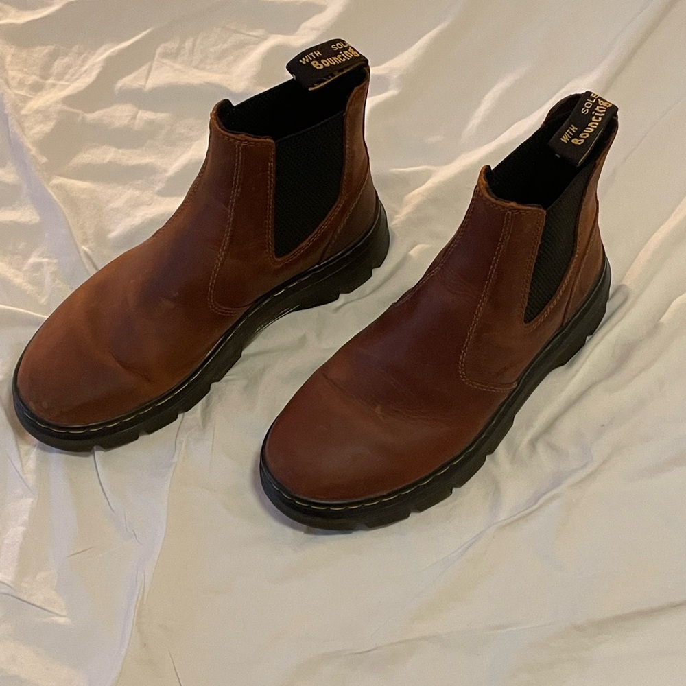 Brown Leather Chelsea Boots
